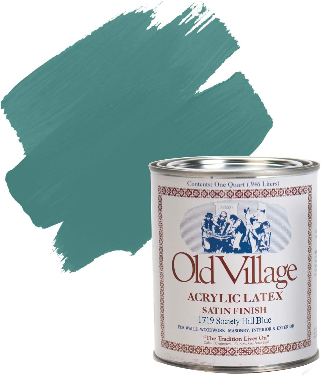 1719qt Society Hill Blue Old Village Acrylic Latex Paint