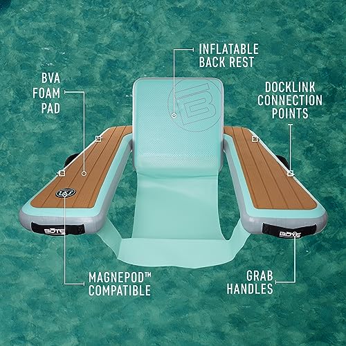 BOTE Hangout Suite Floating Chair Pool Beach Lake Boat Float Adults Family Friendly 4FT Multiple Colors 1 or 2 Pack Options includes Mesh Carry Bag for Travel