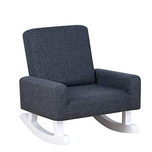 Kid Sofa/Kid Armchair/Toddler Chair/Sofa for Children with Linen Fabric/Baby Sofa with Solid Rocking Foot/Kid Upholstered Chair for Unisex Children Using,Birthday Gift (Blue)