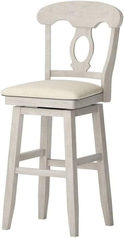 Farmhouse Style Antique White Color Dining Chairs Set of 2 Size: 22 in. D X 22 in. L X 22 in. W X 47 in. H, Wood Material | All Season Pretty Ivory Shade, Armless Decorative Back, Durable and Sturdy