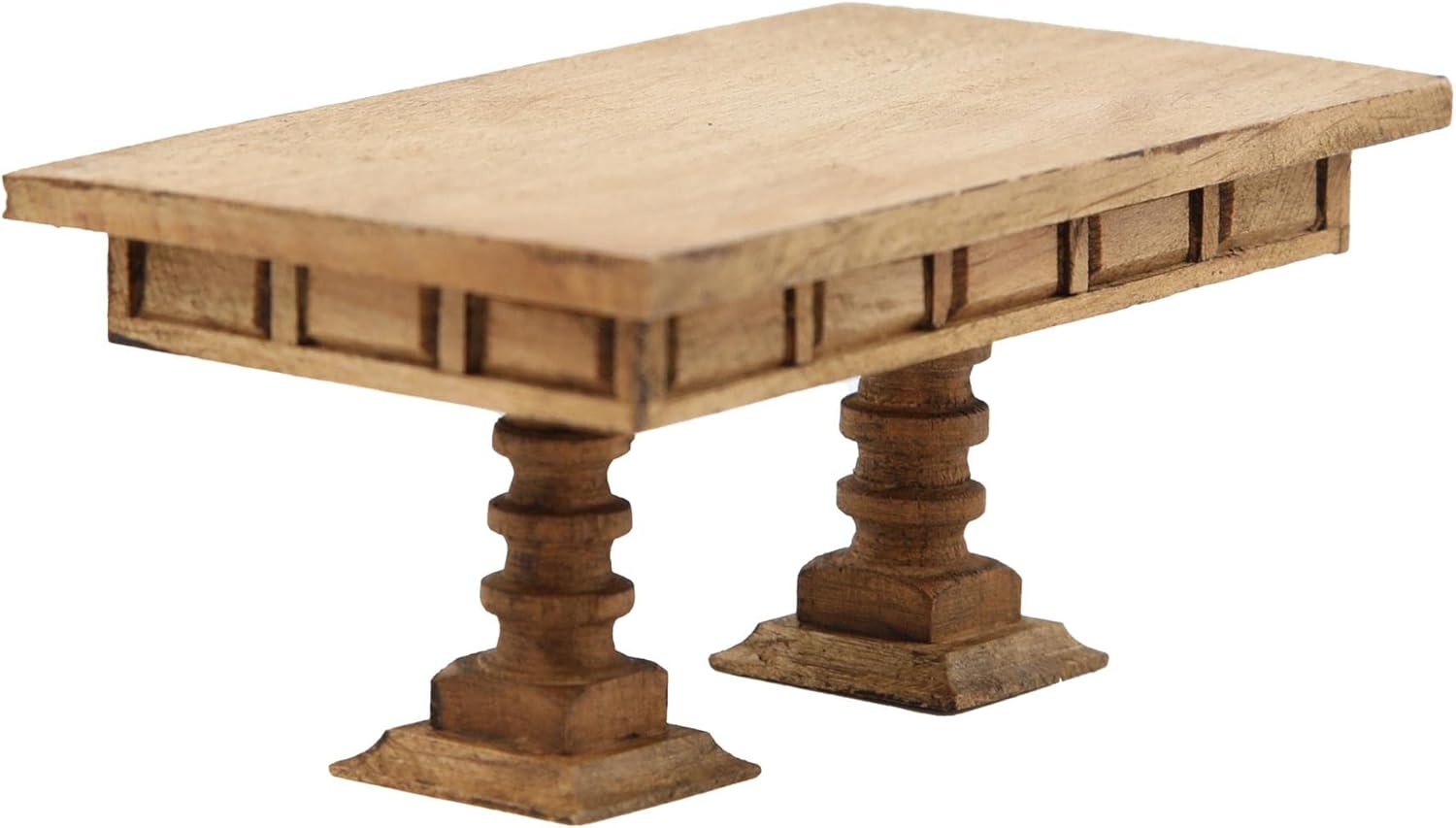 Dollhouse Mexican Hacienda Style Rectangular Table Wooden Dining Furniture