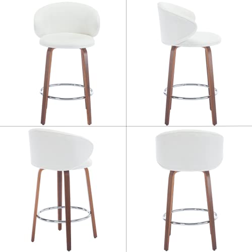LukeAlon Velvet Counter Stools Set of 4, Upholstered 26