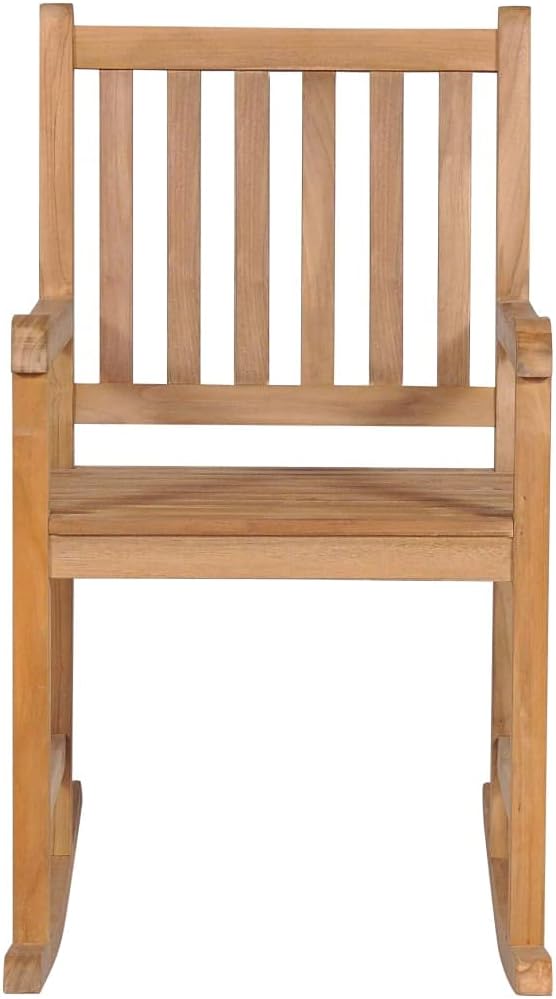Rocking Chair Solid Teak Wood,Chaise Lounge Outdoor,Chaise Rocking Lounge Chair,Rocking Lounger Patio Chaise Sunbathing Chair,for Beach Yard Pool Outdoor Indoor
