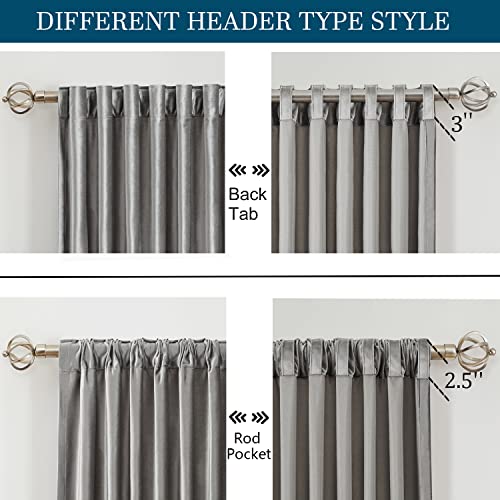 PRIMROSE Cream Ivory Curtains 96 inch for Living Room,2 Panels Drapes Blackout Rod Pocket Back Tab Window Treatment Room Darkening Thick Decorative Curtains for Bedroom