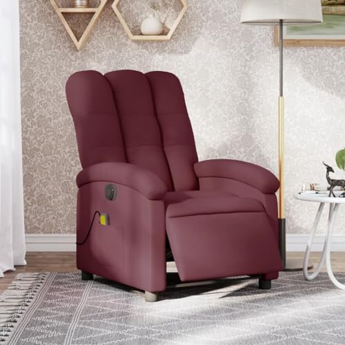 Electric Massage Recliner Chair Purple Fabric,Electric Massage Recliner Chair and Relaxation Living Room Furniture