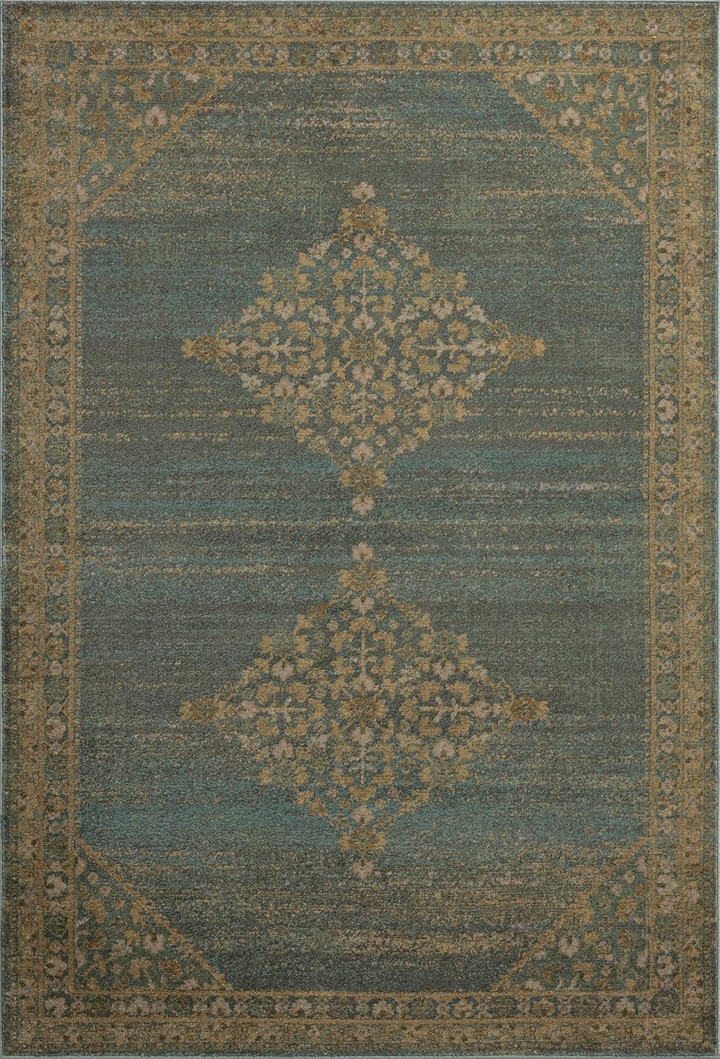 Loloi Magnolia Home by Joanna Gaines MONA Collection MOA-04 AQUA/WHEAT 2'-6