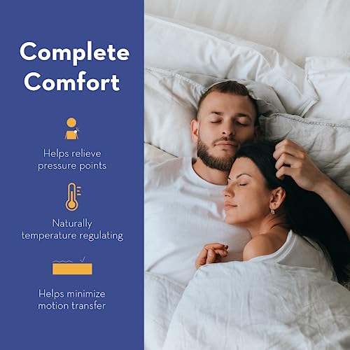 Bed Foam Mattress Queen Size, 10.5-Inch GOTS-Certified Organic Latex Hybrid Quilted Mattress - Medium Firm Mattress in a Box with Soft & Organic Cotton Breathable Cover