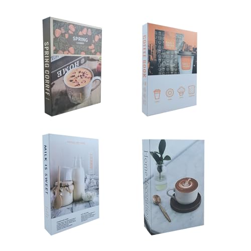 6 PCS Faux Books for Decoration,Designer Luxury Modern Fake Decorative Books for Home Bookshelf Decor Coffee Table Stacked Books, Shelves Living Room Decorative Objects Entry Decor (Plant Style)