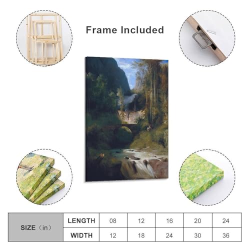 Art Poster Gorge Near Amalfi Carl Blechen Painting Posters Canvas Art Poster And Wall Art Picture Print Modern Family Bedroom Decor Posters 24x36inch(60x90cm)