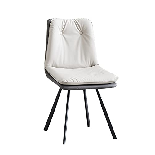 Kitchen Dining Room Furniture Chairs Double Layer Leather Dining Chair European Backrest Restaurant Light Luxury Casual Sales Office Chair Household Desk Chair (Color : Blue)