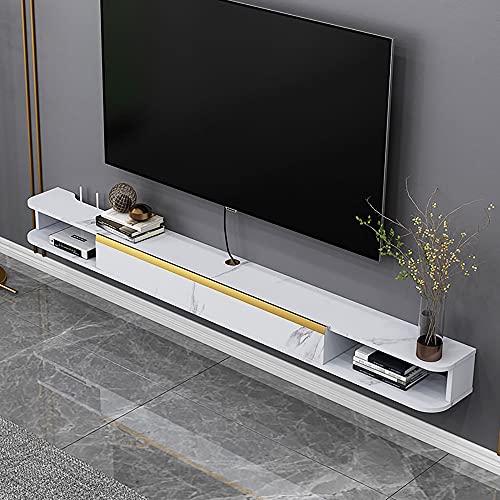 Floating TV Stand Cabinet Wall Mounted Media Centre,Wall Hanging Tv Cabinet Large Capacity,Narrow and Small Apartment Simple Floating Entertainment Unit