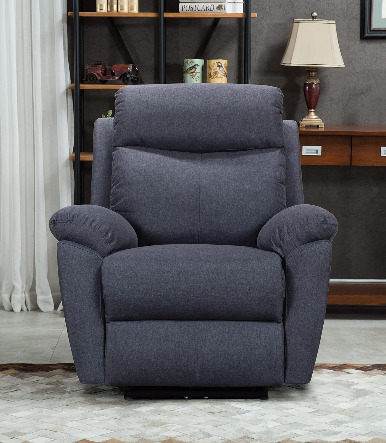 ICE ARMOR 99-6062-SGY Modern Power USB Port Electric Pillow Top Arms for Bedroom and Living Room Reclining Sofa Chair in Smoke Grey Finish