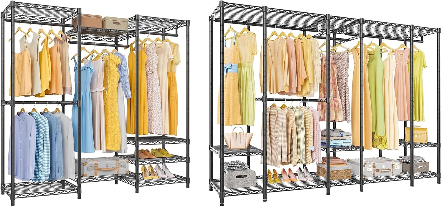 VIPEK V5 Medium & V50i Garment Rack Bundle, Portable Closet Wardrobe & Large Heavy Duty Clothing Rack for Hanging Clothess