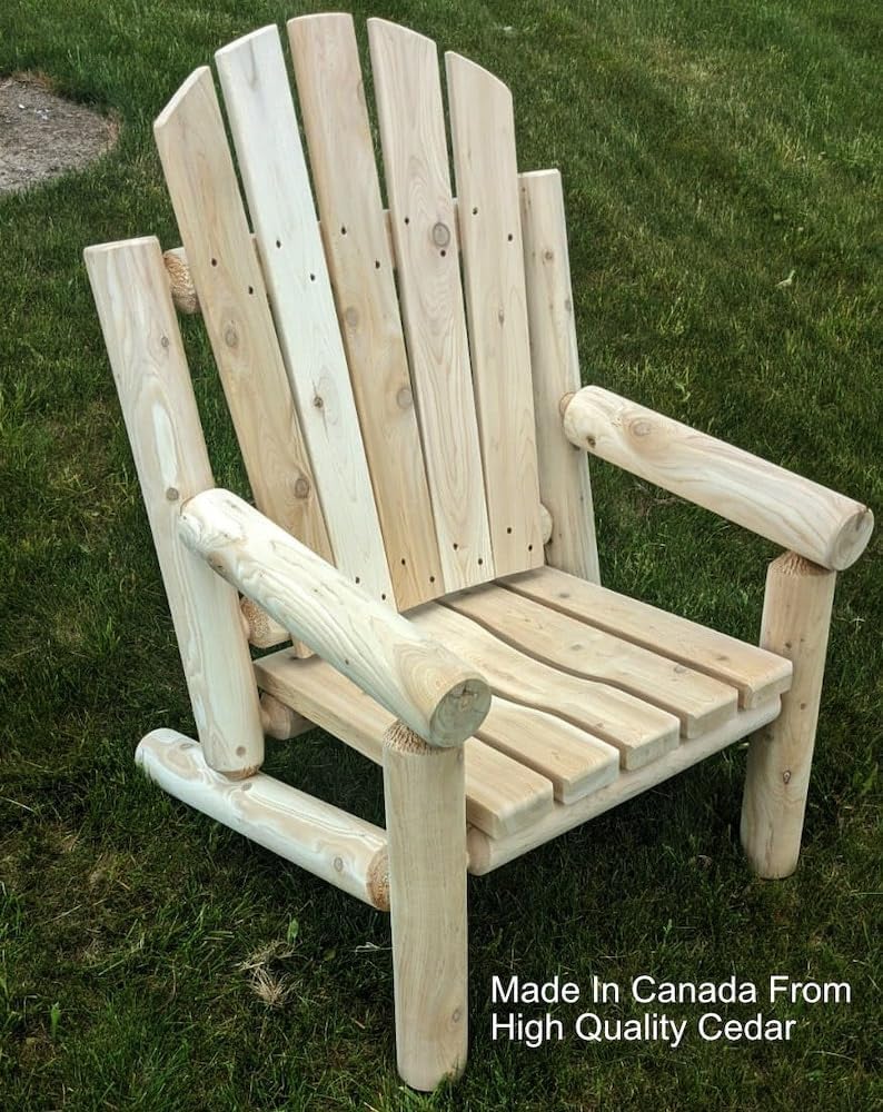 Chair, Hand Made Log Cedar Chairs