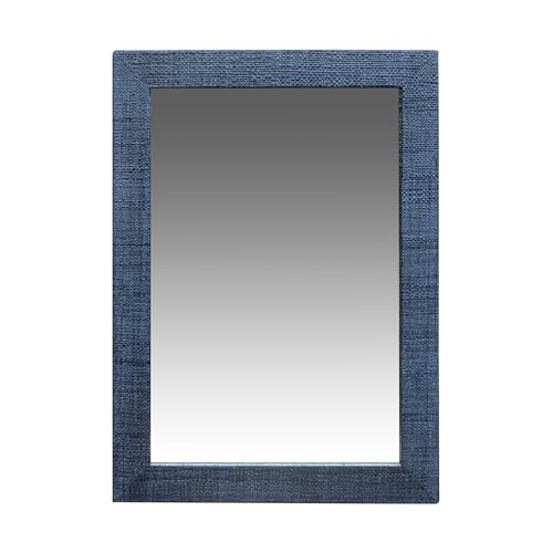 East at Main Indigo Road by Egypt Sherrod Gia Raffia Mirror (Blue)