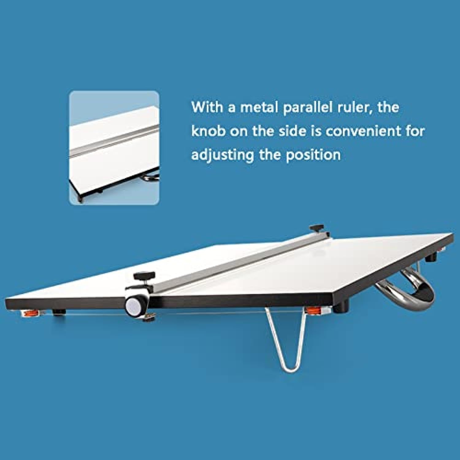 Drawing Board, Magnetic Easily Adjustable Drafting and Architecture Tool with Parallel Ruler and Ergonomic Carrying Handle for Students and Professionals
