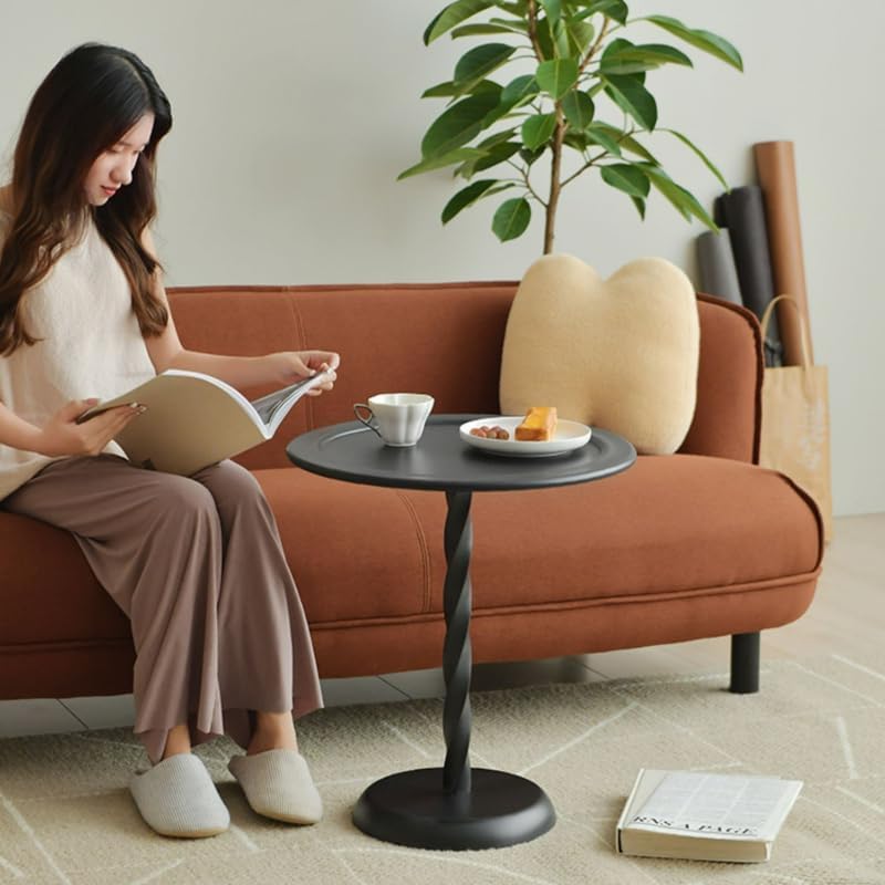 End Table Iron Side Tables Large Capacity Coffee Table Nordic Bedside Table Modern End Table Home Balcony Tray Table Center Table Space-Saving