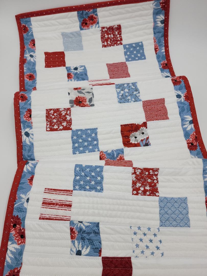Old Glory Quilted Table Runner Patriotic Table Runner 4th of July Table Runner July 4th Table Runner Memorial Day Table Runner Veterans Day Table Runner