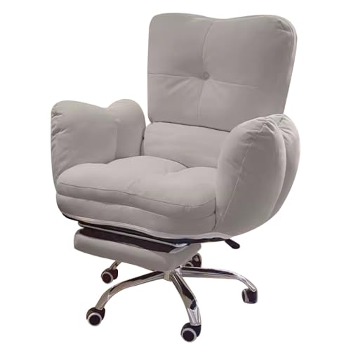Lazy Sofa Gaming Chair Study Chair Ergonomic Office Chairs Recliner Chair for Bedroom, Home Office Desk Chairs Computer Chair Backrest Reclinable Desk Seat for Living Room (Color : Beige)