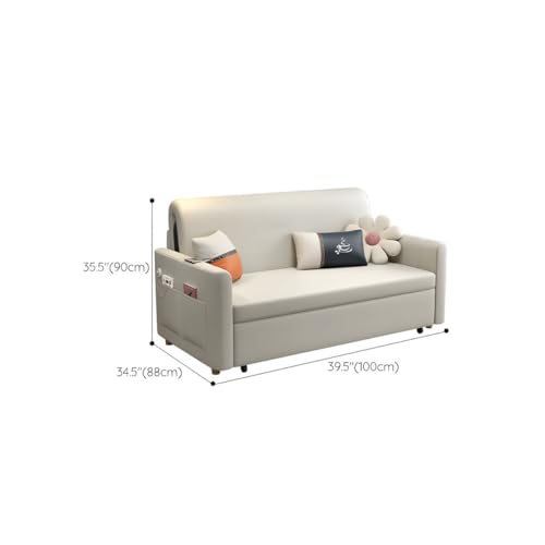 KWOKING Contemporary Pillow Included Sleeper Sofa Technology Fabric Multifunctional Dual-purpose Foldable Sofa Bed Balcony Small Apartment Storage Retractable Sofa Bed Coir Queen 67