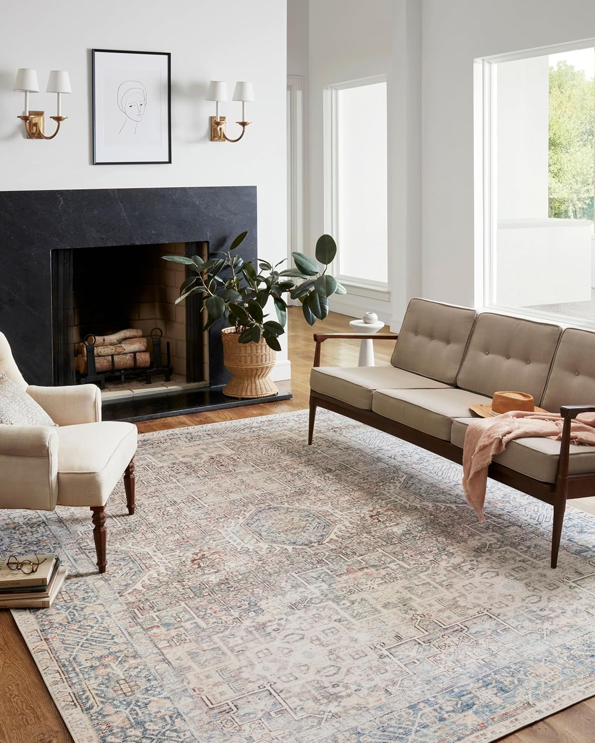 Loloi Chris Loves Julia x Jules Natural/Ocean 2'-3