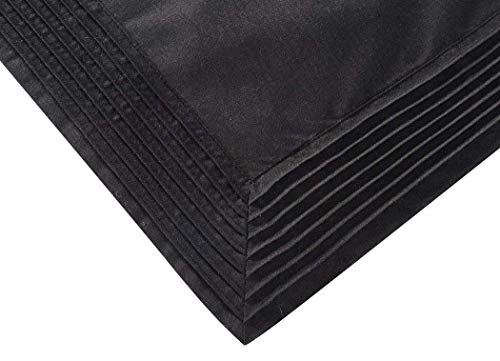 Chezmoi Collection 8-piece Pleated Hem Solid Color Comforter Set Bed-in-a-bag (Black, California King)