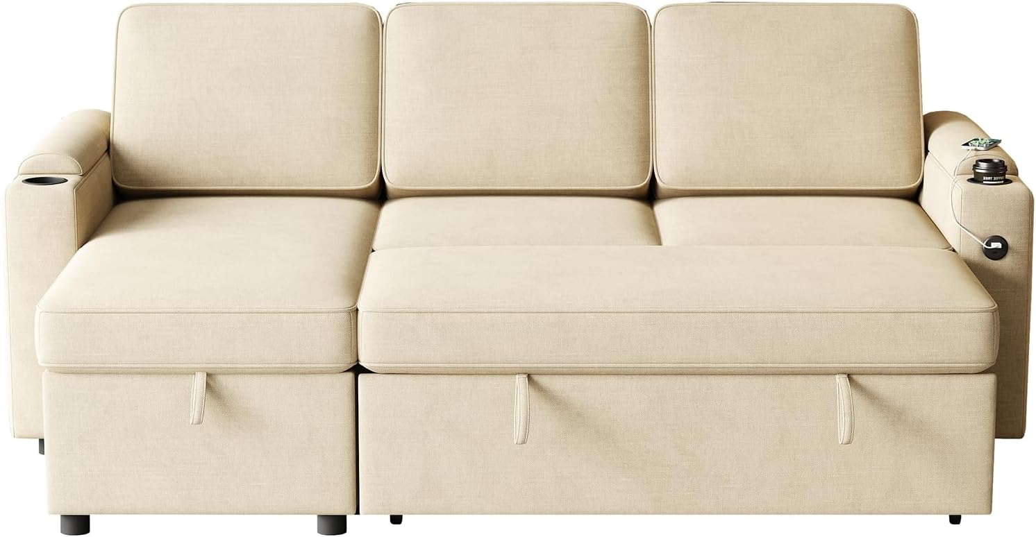 Convertible Sectional Sofa Couch,85.8