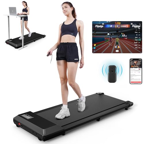 DeerRun Walking Pad, Smart Raceable 2024 Upgrade Treadmills for Home, APP&Remote Control LED Display, 2 in 1 Walking Jogging Portable Desk Treadmill, Easy Operation for Beginners