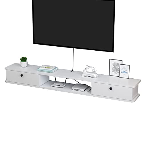 Floating TV Stand Cabinet Wall Mounted Tv Unit,Wall Mounted Tv Unit,Floating Tv Stand Component Shelf,Set-Top Box Shelf,Multimedia Storage Shelf