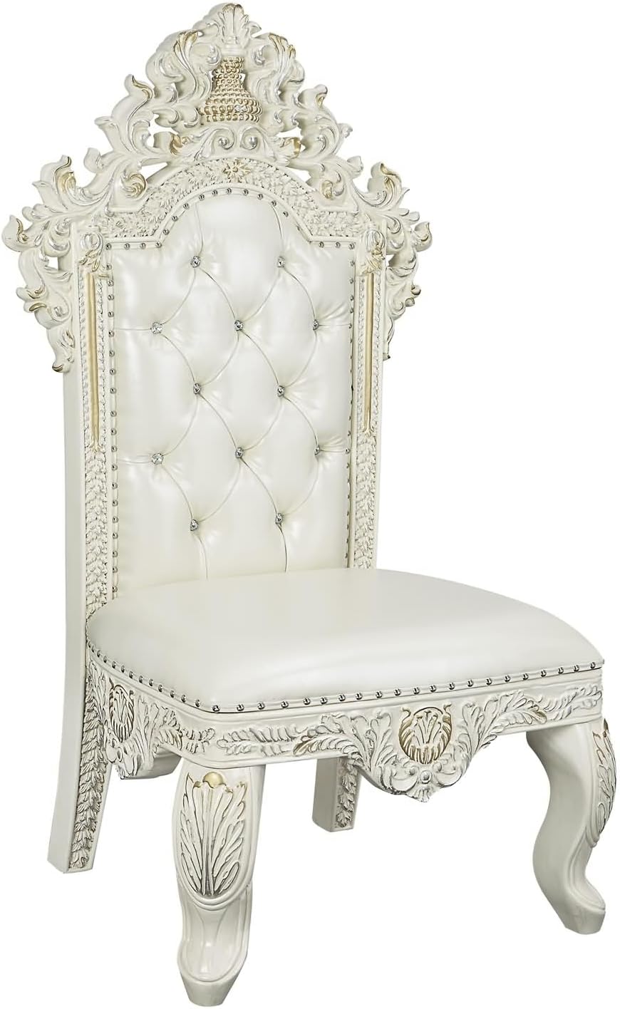 Mid Century Dining Chair, Wooden Kitchen Chairs Antique White 28