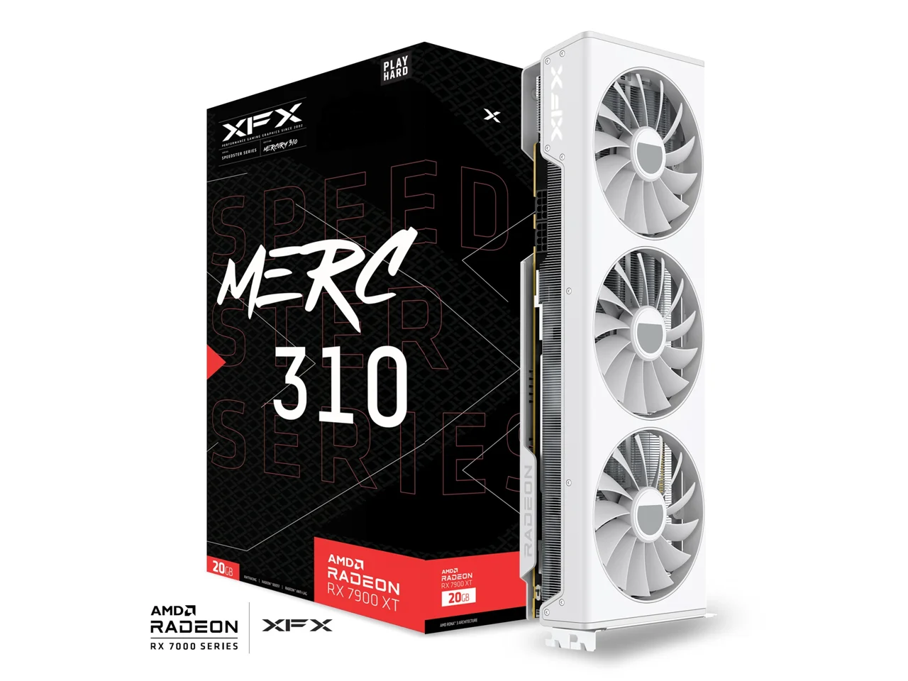 XFX SPEEDSTER MERC310 AMD Radeon RX 7900XT 20GB GDDR6, AMD RDNA 3, 320 bit, 20GB GDDR6, AMD RDNA 3 Gaming Graphics Card WHITE