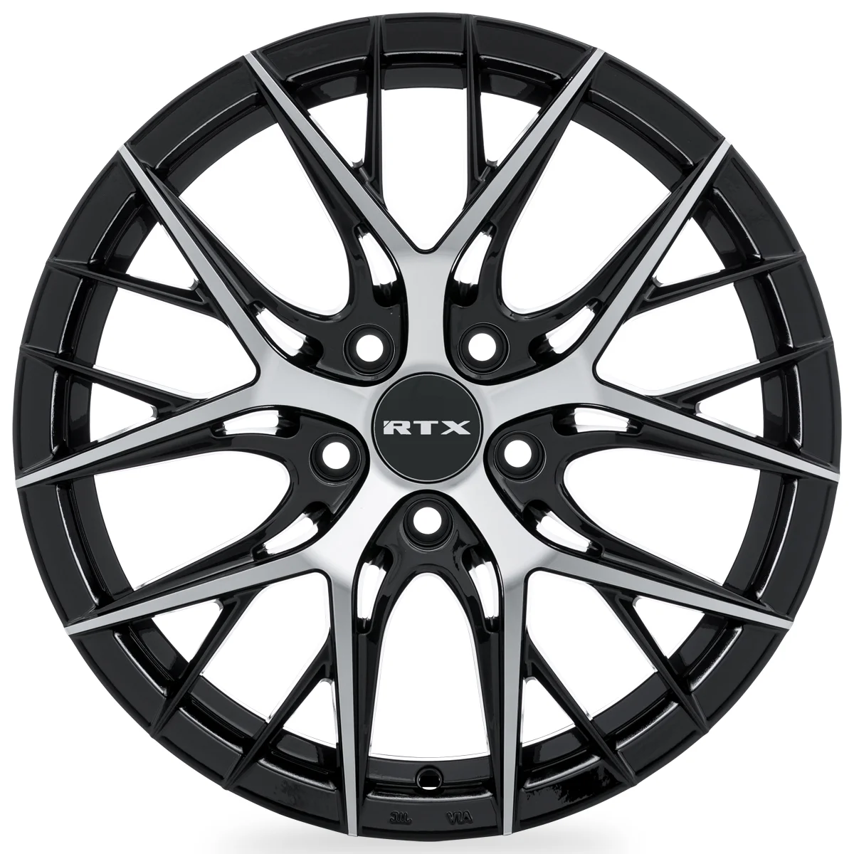 RTX Valkyrie 17x7.5 5x114.3 ET40 CB73.1 Gloss Black Machined Wheel