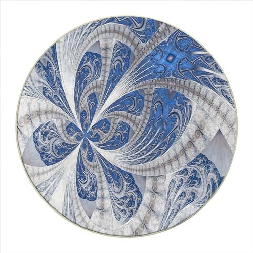 Round Rug 44 in Hearts Chair Mats for Low Pile Watercolor Chair Rugs Floor Protectors Chair mat Standing Desk Anti-Fatigue Mat for Hard Floor