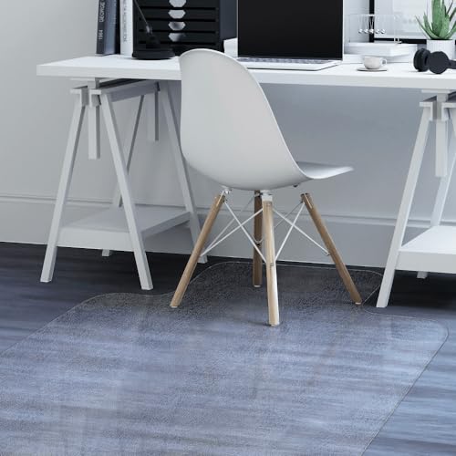 Clear Chair Mat for Hard Floors, USA Made, Smooth, 47 x 96 Inch Rectangle, 2mm Thick Ultra Clear Vinyl, Under Desk Chair Mat for Laminate Floor, Clear Mat for Office Chair