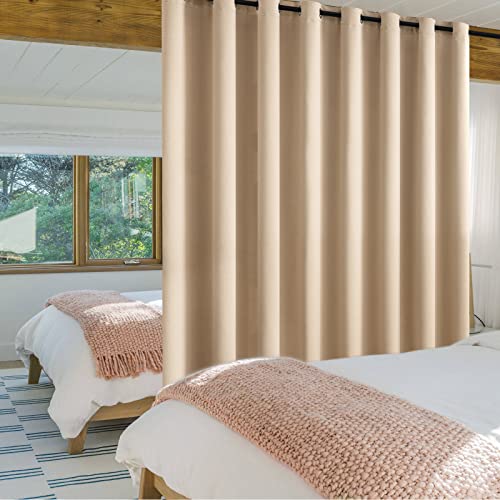 MIULEE Grey Blackout Curtain for Living Room Sliding Glass Door Vertical Blind for Room Darkening Extra Wide Window Drapes Grommet Top Room Divider Panel for Bedroom/Patio 1 PC 100 x 96 Inch