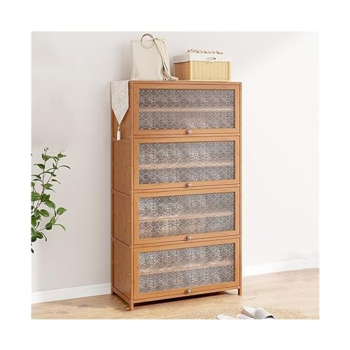 Shoe Shelf Multi-Layer Shoe Cabinet with Flip-up Doors, Free Standing Adjustable Shoe Rack Organizer for Closets Hallways Bedrooms Entryways Shoe Rack(11-Layers 60cm)