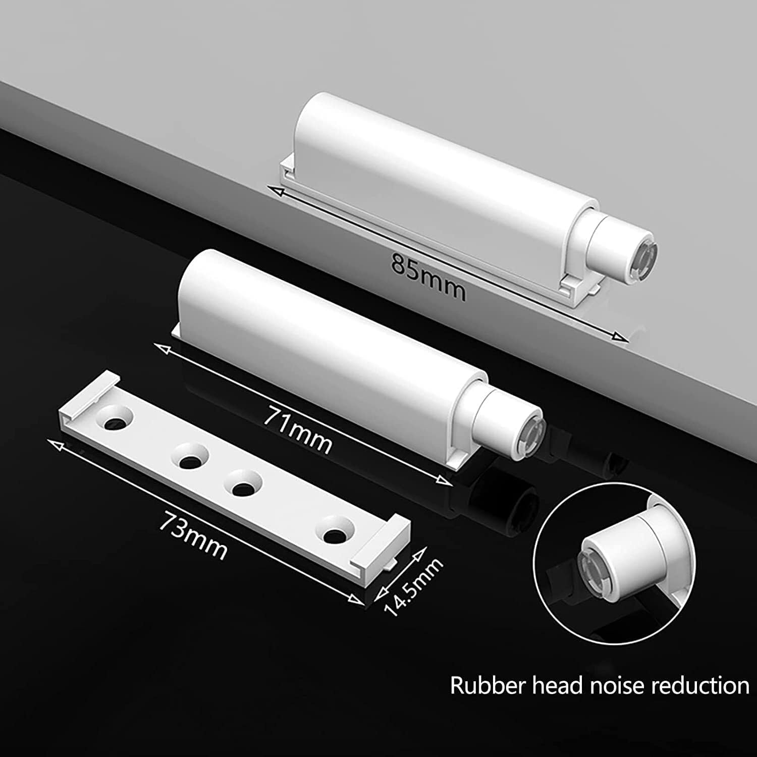 Door Catches, Magnet Latch Closers,Push Latches for Cabinets Push to Open Cabinet Hardware Push Release Latch
