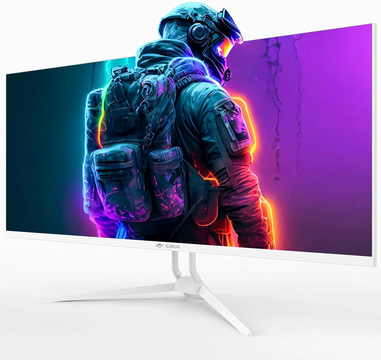 34'' Ultrawide Gaming Monitor 120HZ, 21:9 WFHD 2560X1080 IPS Panel Computer Monitors with Built-in Speakers, Support AMD FreeSync, 120% sRGB, DP1.4 & HDMI1.4, Wall Mountable Installs-White