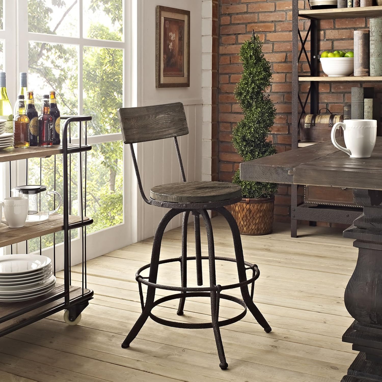 Distressed Industrial Pub Chair