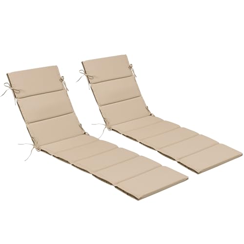 Chaise Lounge Cushions Outside, Comfortable Lounge Chair Cushions for Outdoor Furniture Patio Chair Cushions UV-Resistant for Lawn, Pool (Navy, 80