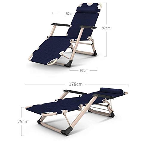 TEmkin Office Chair,Comfortable Zero Gravity Recliner, Terrace Foldable Adjustable Supports 200kg Deck Office Recliner Lounger Chair