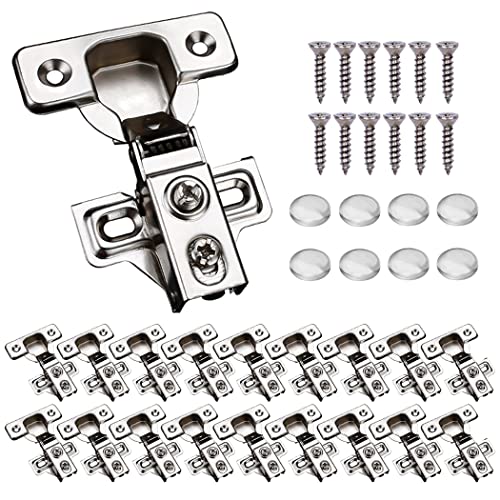 60 Pack Soft Close Cabinet Door Hinges for 1/2