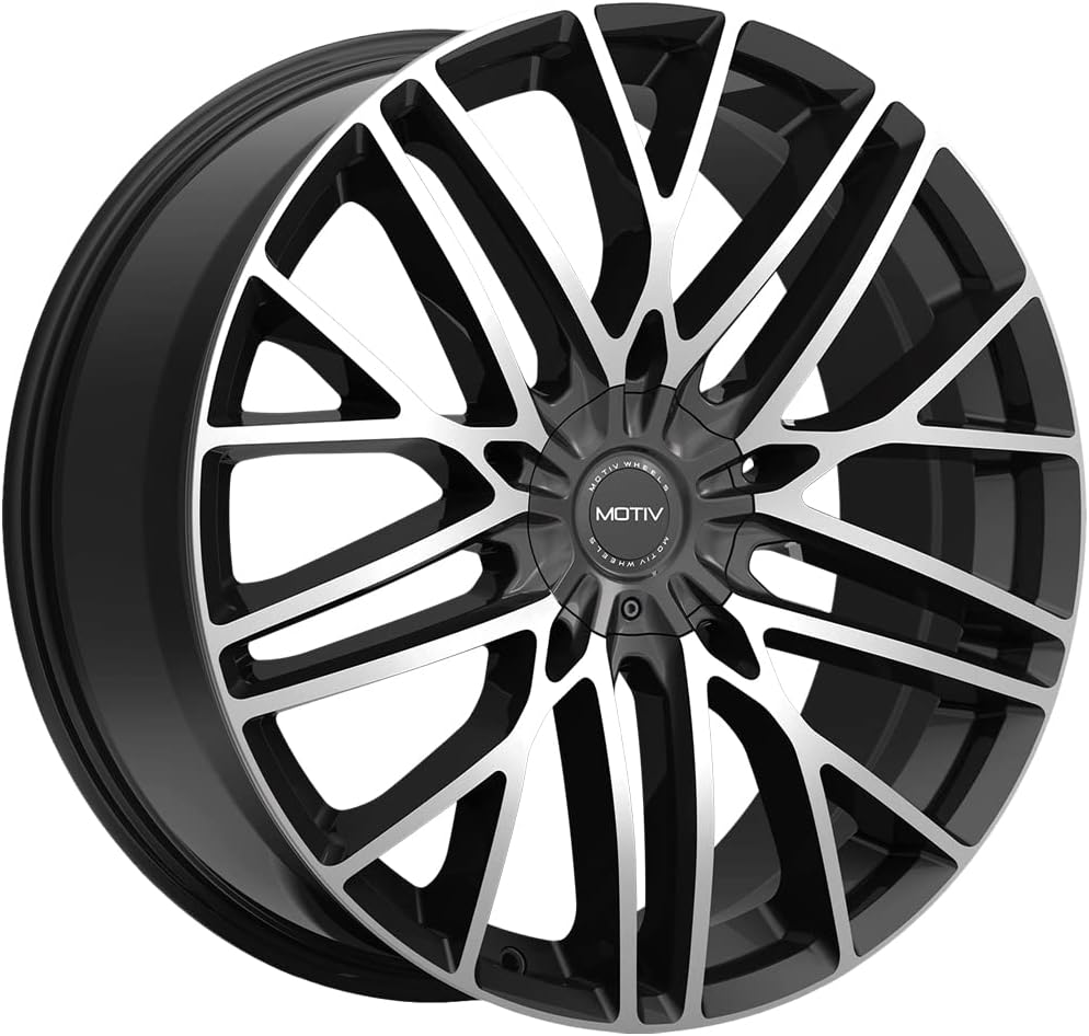 437 Gloss Black Machined Face Wheel with Glossy (20 x 8.5 inches /5 x 115 mm, 20 mm Offset)