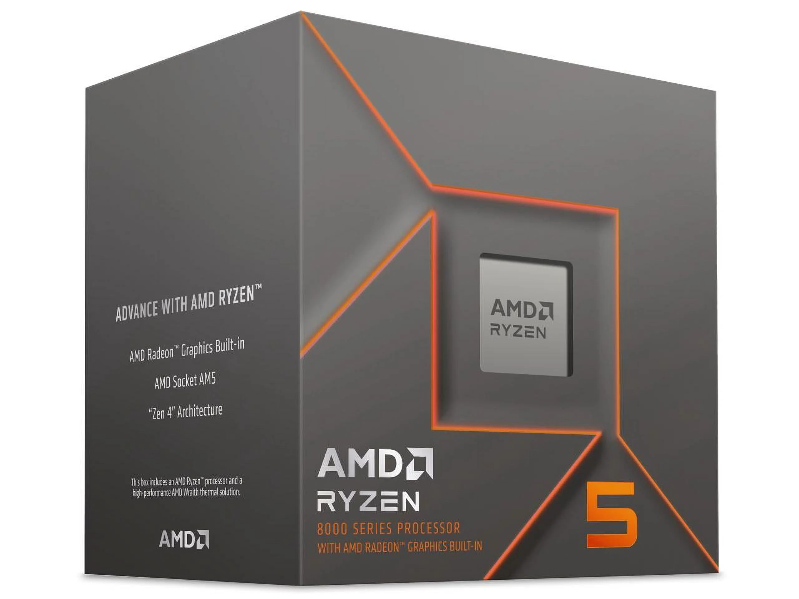 AMD Ryzen 5 8500G - Ryzen 5 8000-G Series Phoenix (Zen 4) 6-Core 3.5 GHz Socket AM5 65W AMD Radeon 740M Desktop CPU Processor - 100-100000931BOX