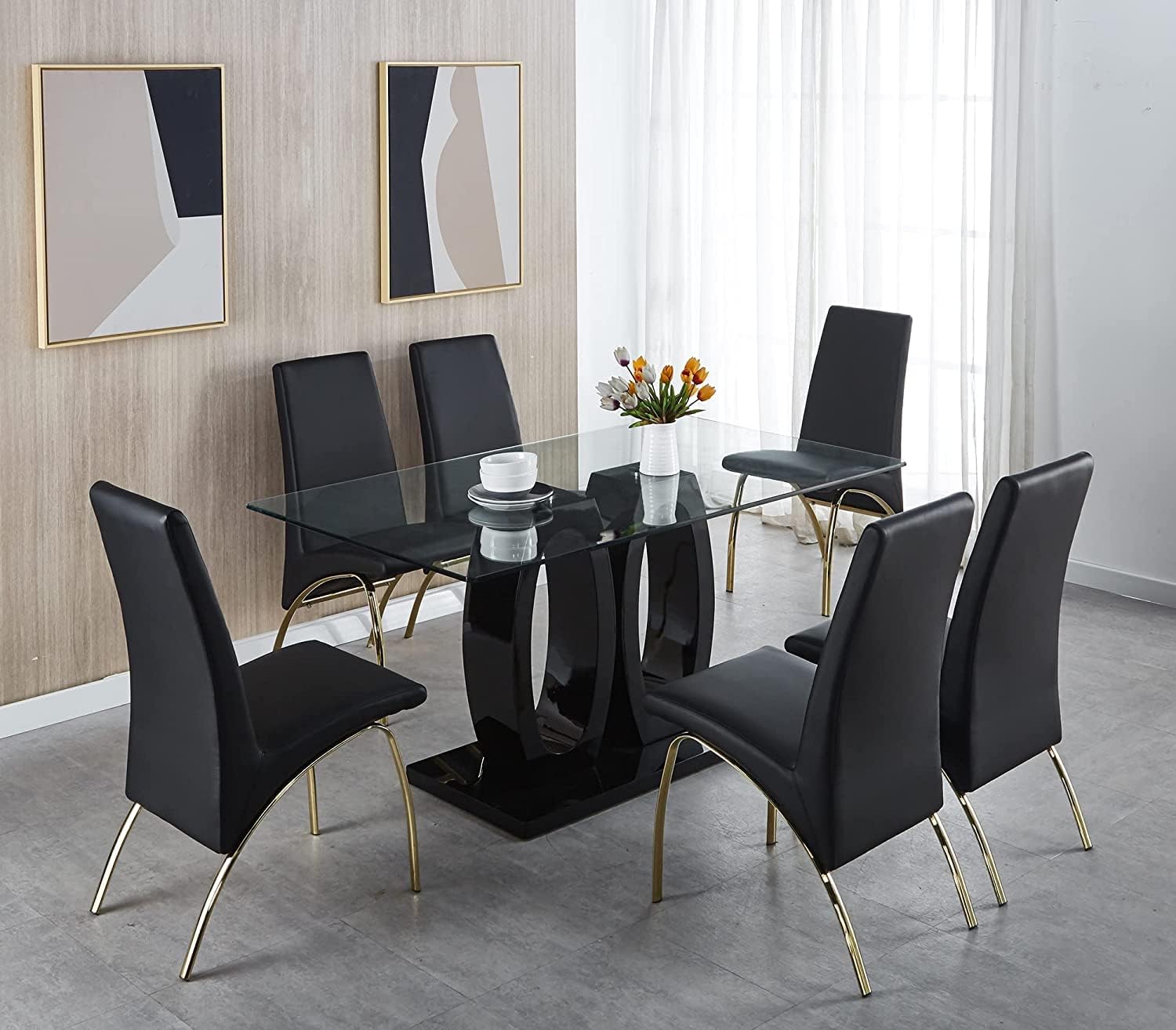 Henf White Dining Table for 6, 63