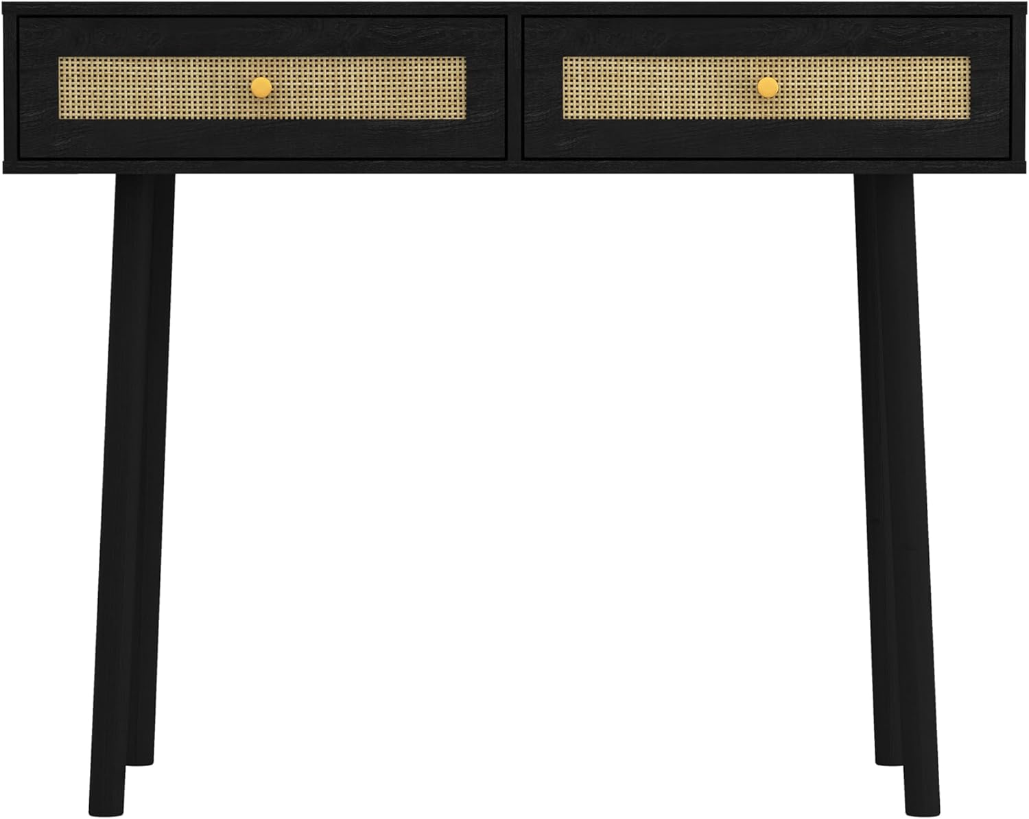 Bohemian Table, 2 Natural Rattan drawers in