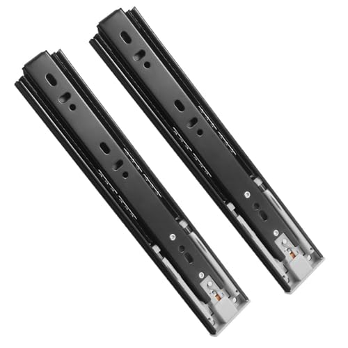 Drawer slides, Soft Close 1 Pair Push to Open Drawer Slides 6 8 10 12 14 16 18 20 Inch 100 lb Load Capacity Side Mount Handleless Ball Bearing Full Extension Touch Rails Cabinet Runner(40cm/16Inch)