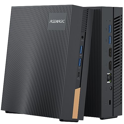ACEMAGIC Mini PC 11500B [16GB DDR4+1TB NVME SSD] Mini Computers, Business Desktop Small Tower Gaming PC Support WiFi6/BT5.2/Type C/HDMI/4K Triple Display/Beat i7 11390H/65W TDP