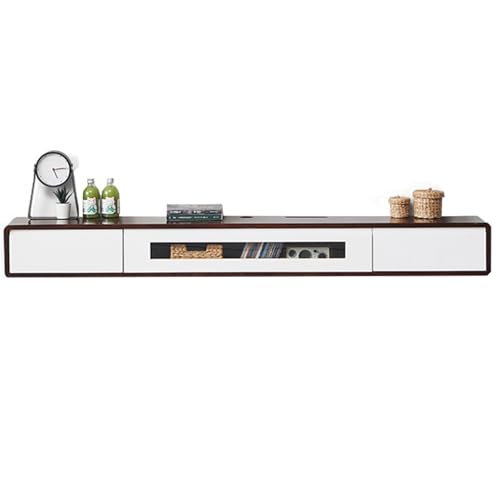Wall-mounted TV stand Home living room TV stand Light luxury style Floating Design Space Saving Suitable for living room bedroom theater(Black,140 * 20 * 24cm)