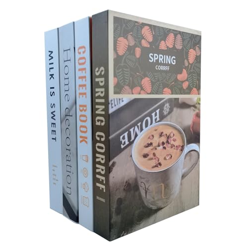 6 PCS Faux Books for Decoration,Designer Luxury Modern Fake Decorative Books for Home Bookshelf Decor Coffee Table Stacked Books, Shelves Living Room Decorative Objects Entry Decor (Plant Style)